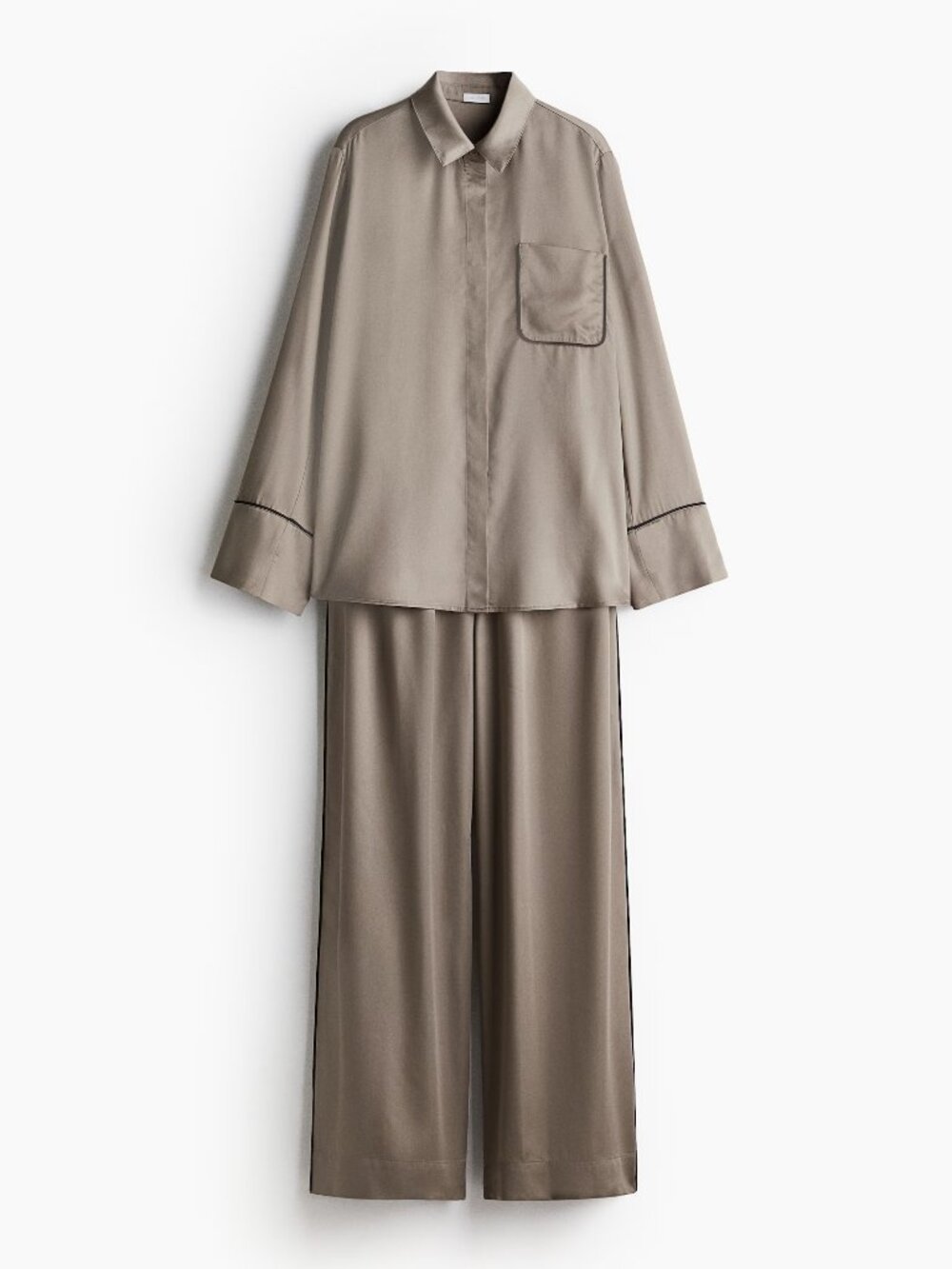 H&M Taupe Satin Pajamas Size XS